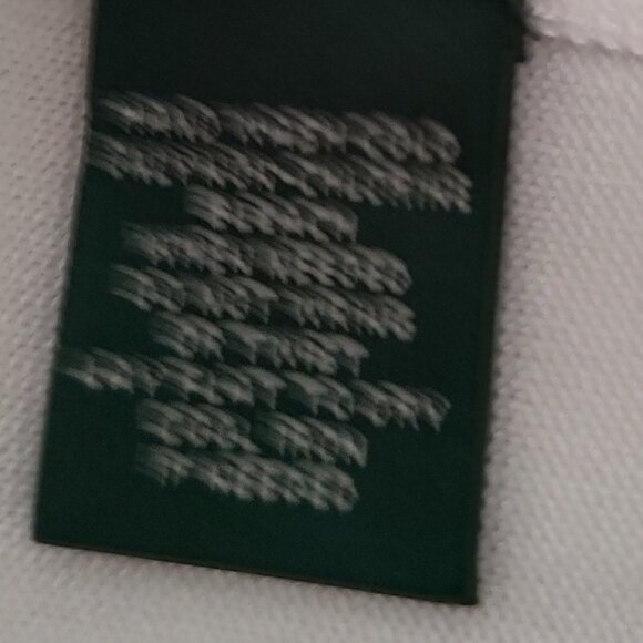 RALPH LAUREN KNIT TANK SLVLS RUFFLED NECK WHITE W/GOLD METALLIC PETITE P/P - Picture 6 of 9